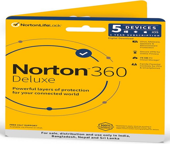 Norton 360 Deluxe 5 User 1 Year