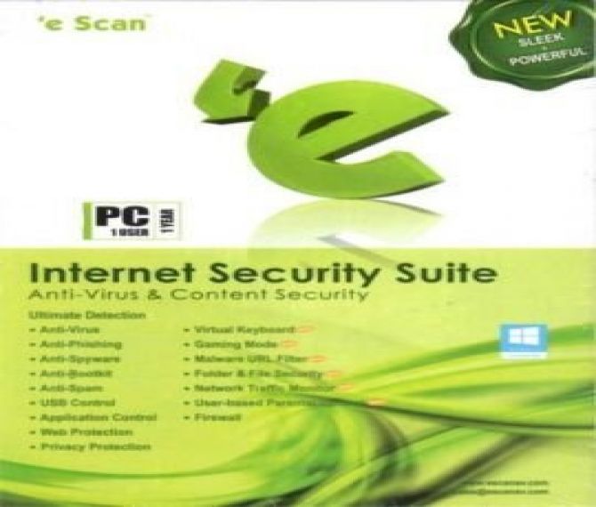 eScan Internet Security 1 User 1 Year