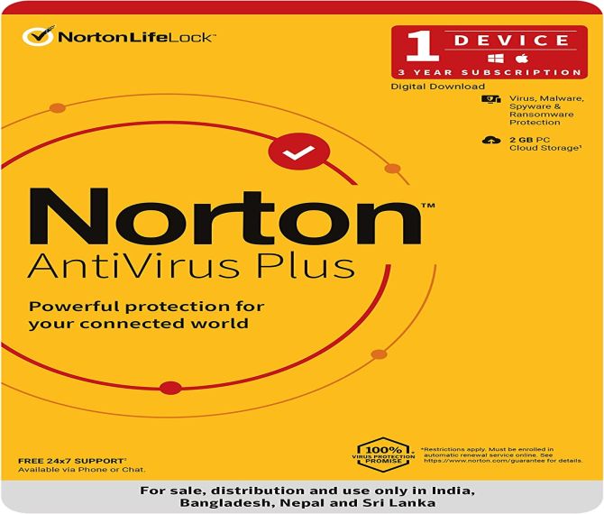 Norton Antivirus Plus 1 PC 3 Year