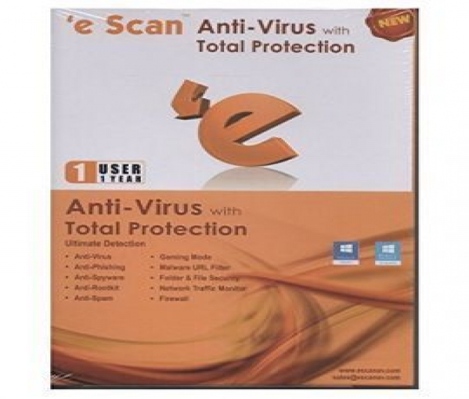 eScan Anti Virus 1 User 1 Year